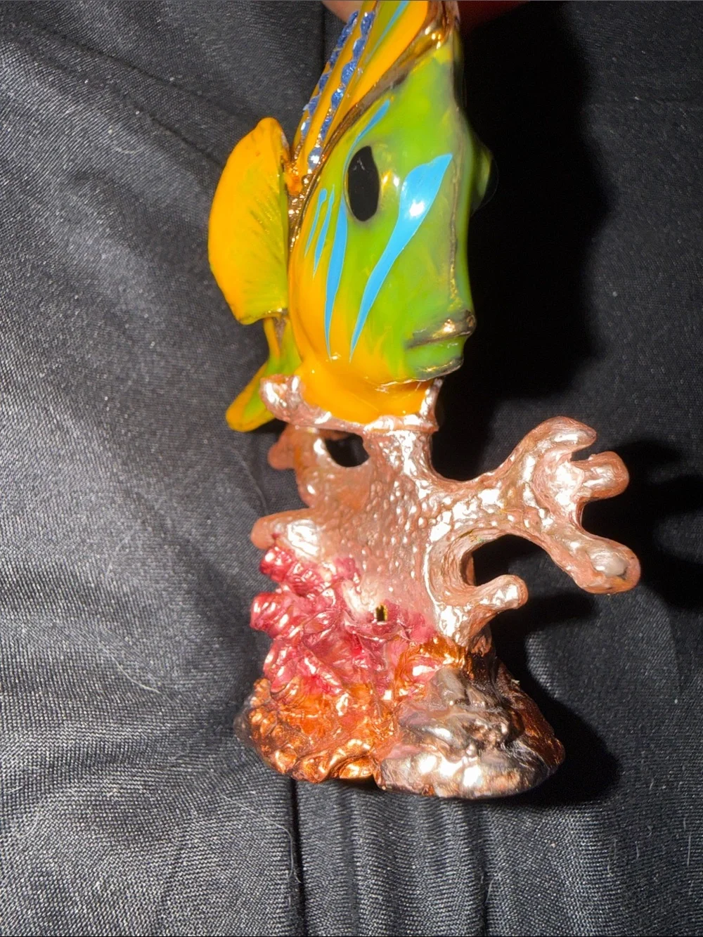 Tropical‎ Fish Figurine trinket box